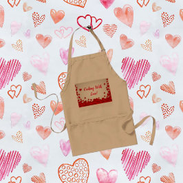Kokning med Kärlek Heart Memory Apron Förkläde