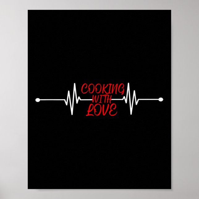 Kokning med Kärlek-lökkokning Chef Gift Poster (Framsidan)