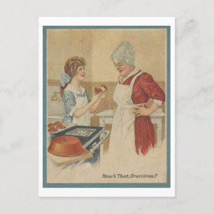 Kokning med mormor 1920 illustration av bakning vykort