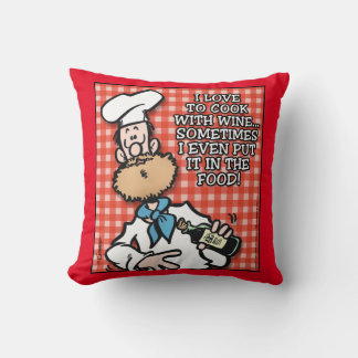 Kokning med Vin Pillow Kudde
