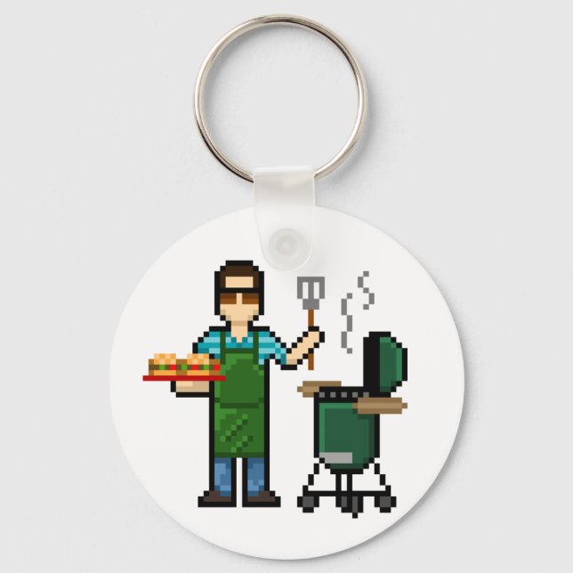 Kokning på BGE-grillen Nyckelring (Framsida)