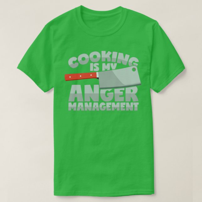 Kokning som ilskhantering t shirt (Design framsida)