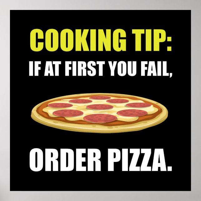 Kokning Tip Pizza Poster (Framsidan)