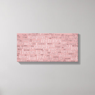 Kokningsrelaterad molnmur Canvas Art ord
