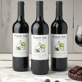 Koknötslockets Tack-favoritpåse Vinflaska Etikett