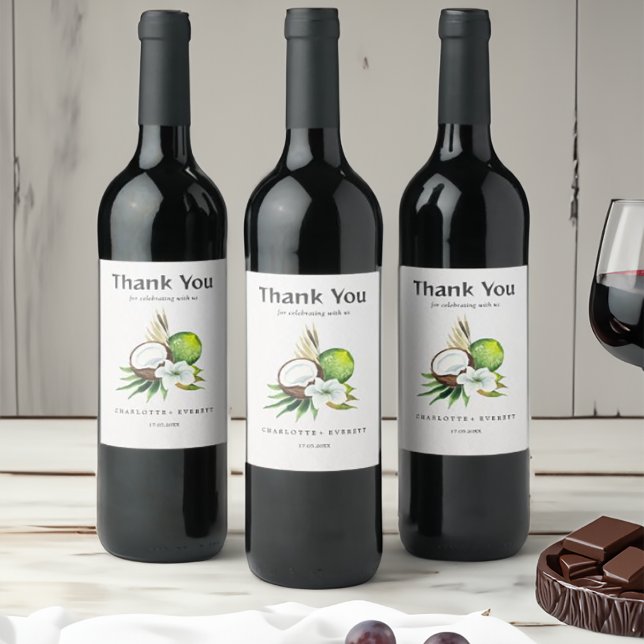 Koknötslockets Tack-favoritpåse Vinflaska Etikett (Skapare uppladdad)