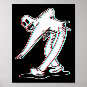 Koko Clown Ghost Glitch Dancing Poster