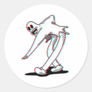 Koko Clown Ghost Glitch Dancing Runt Klistermärke