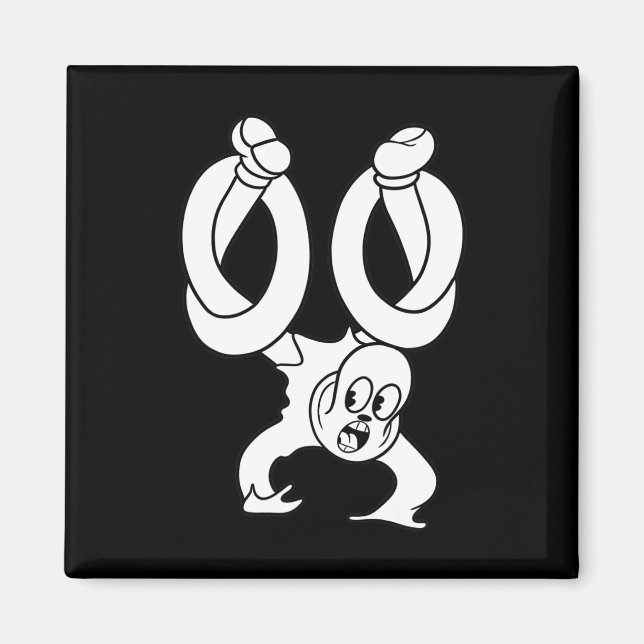 Koko Clown Ghost Twisted Blackwork Magnet (Framsidan)