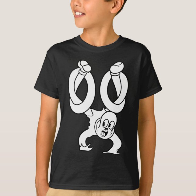 Koko Clown Ghost Twisted Blackwork T Shirt (Framsida)