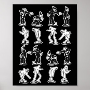Koko den clown Ghost Spooky Two Step Dance Poster