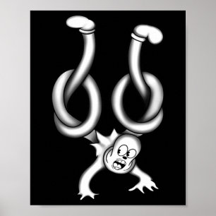 Koko Den clown Ghost twsted Up Poster