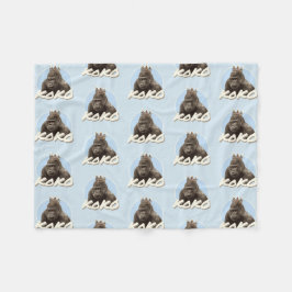 Koko gorillan som ha på sig kronan fleecefilt