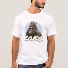 Koko gorillan som ha på sig kronan t shirt