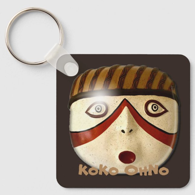 KoKo OhNo - Zuni Kachina Mask - Smell Masker Nyckelring (Framsida)