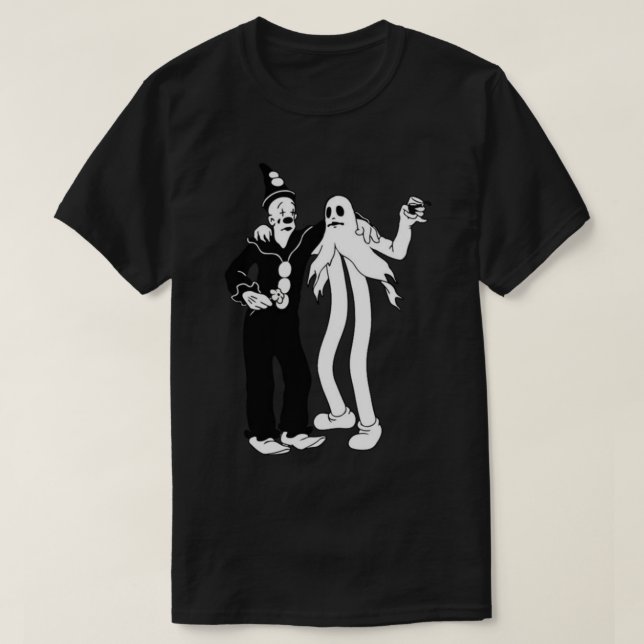 Koko the Clown and Ghost     T Shirt (Design framsida)