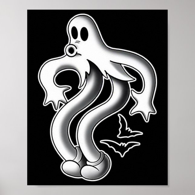 Koko the Clown Ghost Spooky Ts Poster (Framsidan)