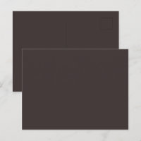Kokoladd Brun Glansig Brevkort för Speciellt Medde
