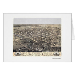 Kokomo I den panorama- kartan - 1868 Hälsningskort