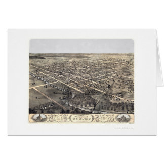 Kokomo I den panorama- kartan - 1868 Hälsningskort
