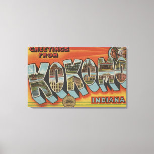 Kokomo Indiana - stora brevplatser Canvastryck
