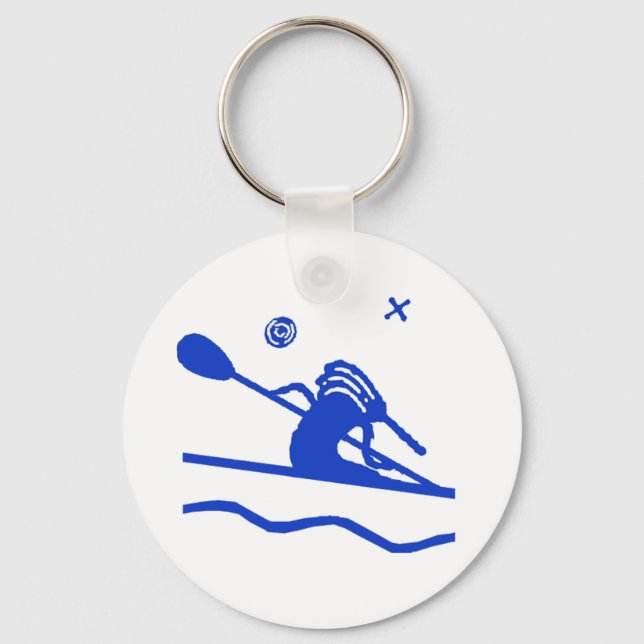 Kokopeli Kayak Paddler Keychain Nyckelring (Framsida)