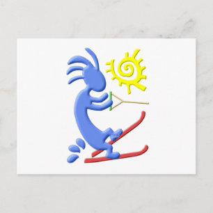 Kokopelli amerikansk vattenskidåkare vykort