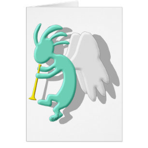 Kokopelli ängel hälsningskort