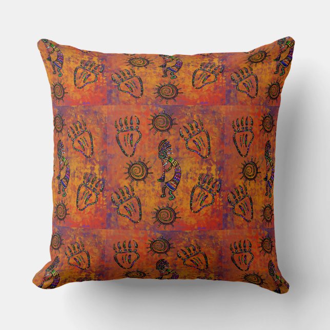 Kokopelli Art Kudde (Framsida)