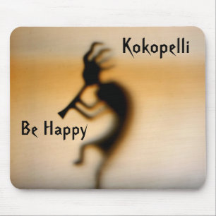 Kokopelli Be Lycklig inspirationskälla Mousepad Musmatta