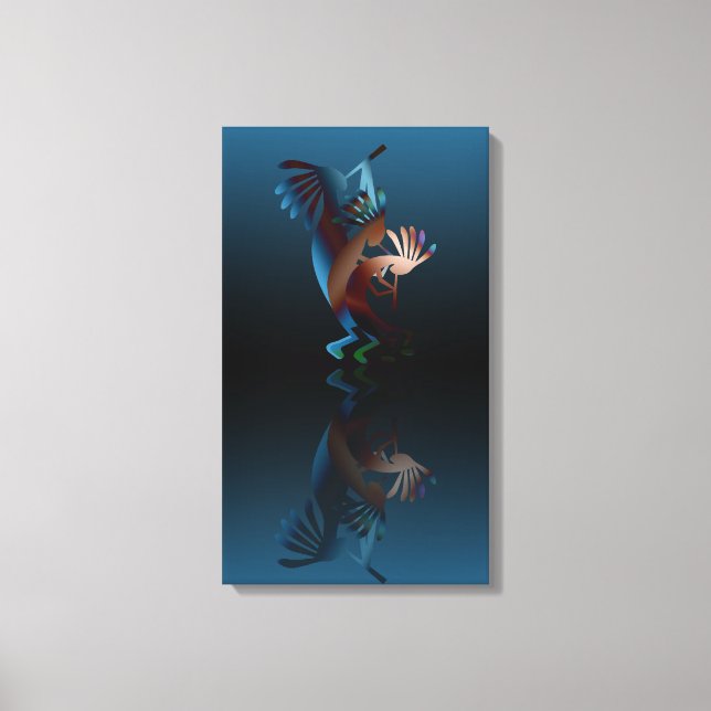 Kokopelli Blues Music 14"x24" Canvastryck (Framsida)