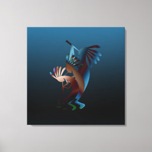 Kokopelli Blues Music 28,5" x 28,5" Canvastryck