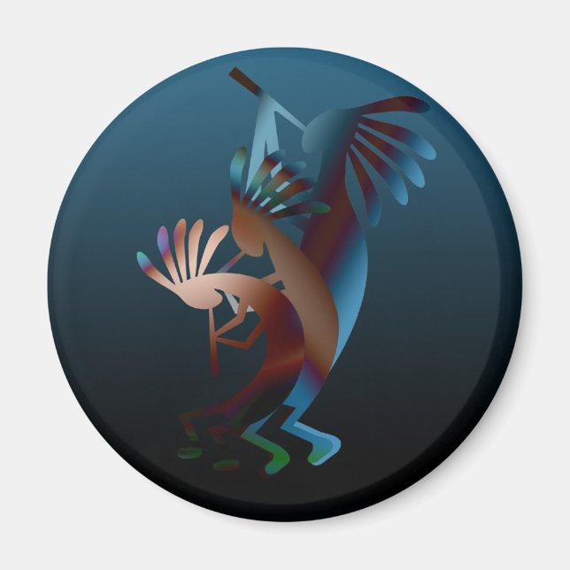 Kokopelli Blues Music Magnet (Framsidan)