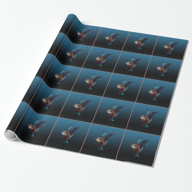 Kokopelli Blues Music Presentpapper (Utrullad)
