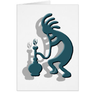 Kokopelli Bong Hälsningskort