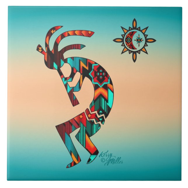 Kokopelli Ceramic Tile Kakelplatta (Framsidan)