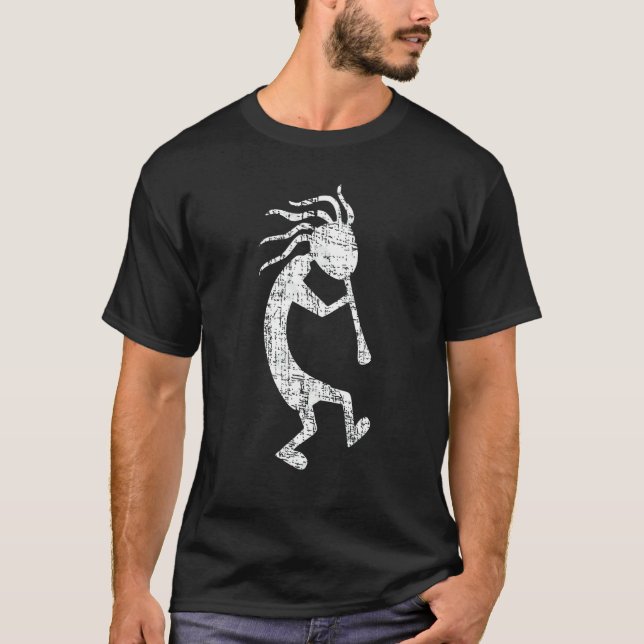 Kokopelli Cool Nordamerikansk T Shirt (Framsida)