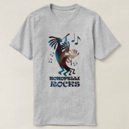 Kokopelli Dance Musician Basic Grått T T Shirt