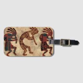 Kokopelli Dancers Desert Färg Bagagebricka
