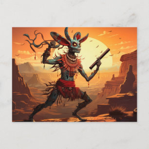 Kokopelli Dancing at Cliff Kant Vykort
