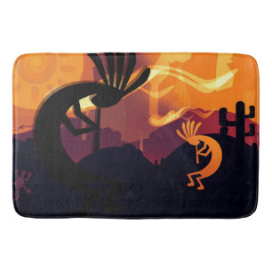 Kokopelli Desert-landskapet Sunset Badrumsmatta