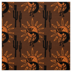 Kokopelli Desert Southwest Sol Brown Tyg
