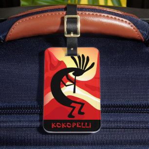 Kokopelli Desert Sunset Anpassningsbar Bagagebricka