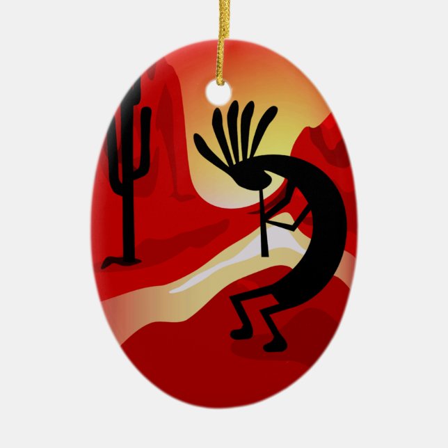 Kokopelli Desert Sunset jul Ornament (Framsidan)