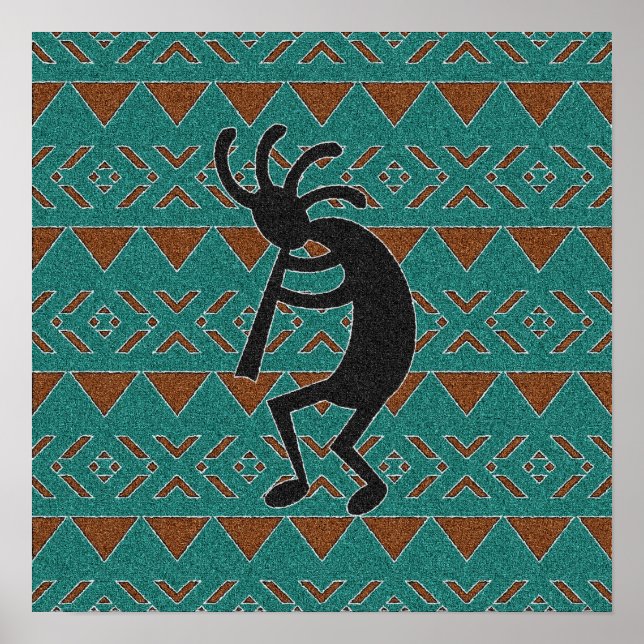 Kokopelli-design i sydvästra Kokopelli Poster (Framsidan)