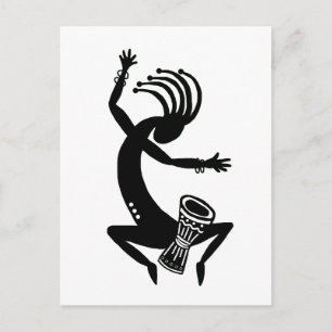 Kokopelli Drumming Vykort