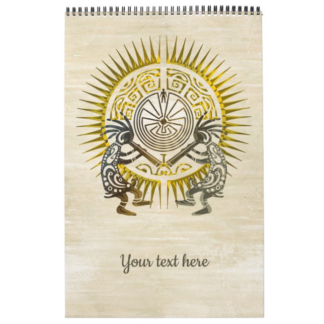 Kokopelli Duo - människan i Maze - Sol 1 Kalender (Omslag)