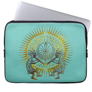 Kokopelli Duo - människan i Maze - Sol 1 Laptop Fodral