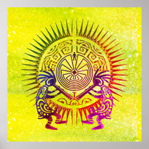 Kokopelli Duo - människan i Maze - Sol 1a Poster