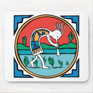 Kokopelli färg musmatta